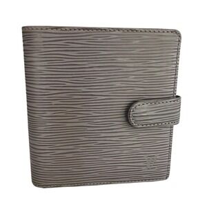 Louis Vuitton Epi Elise Compact Wallet Lilac Mauve Snap Coin Purse LV Bifold